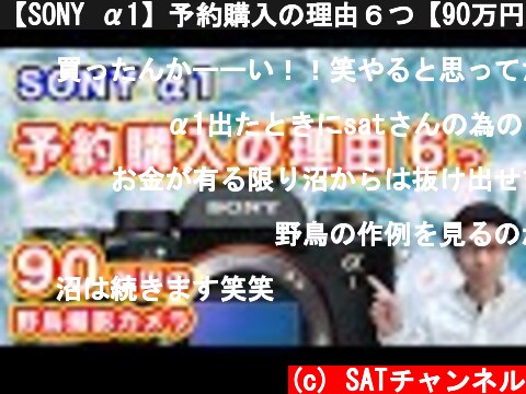 【SONY α1】予約購入の理由６つ【90万円の野鳥撮影カメラ】  (c) SATチャンネル